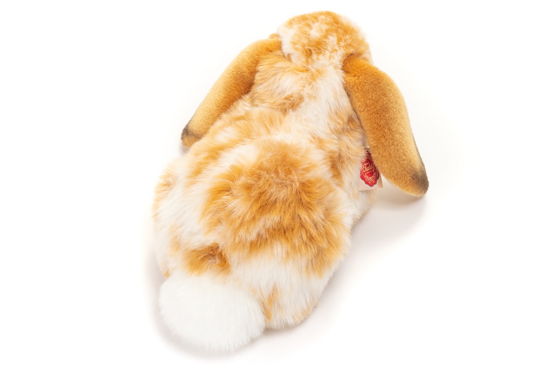 Hermann Teddy Hase liegend hellbraun-weiß gescheckt 30 cm