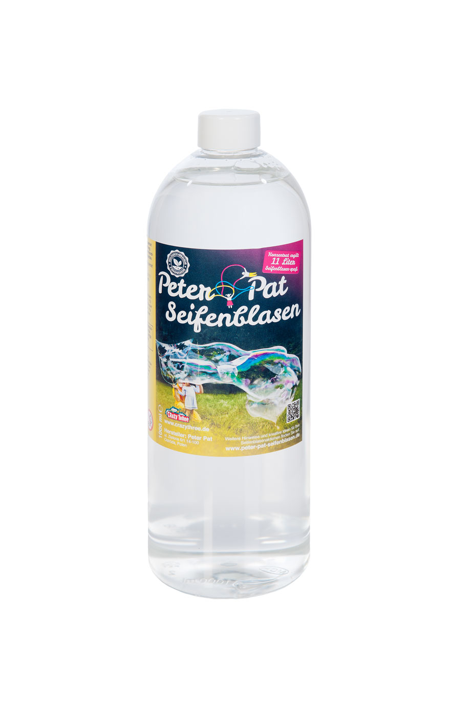 Peter & Pat Seifenblasenkonzentrat 1000ml für 11 Liter Seifenblasenflüssigkeit