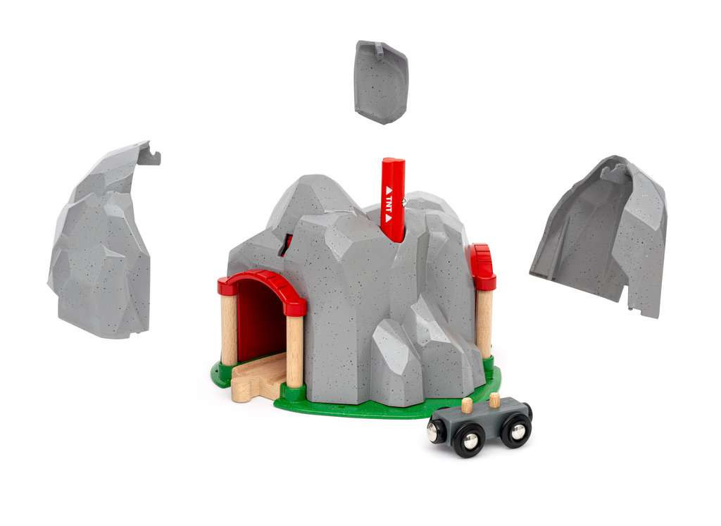 BRIO Eisenbahn Tunnel mit Sprengfunktion
