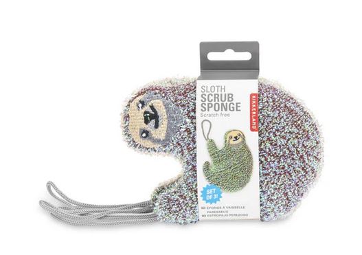 Kikkerland Sloth Sponges 3er Set Faultier-Spülschwämme