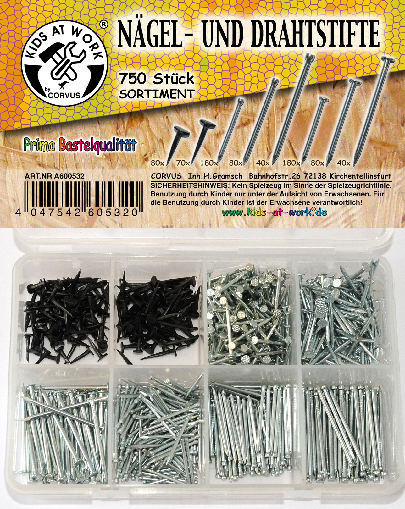 Kids at Work Box Nägel Sortiert