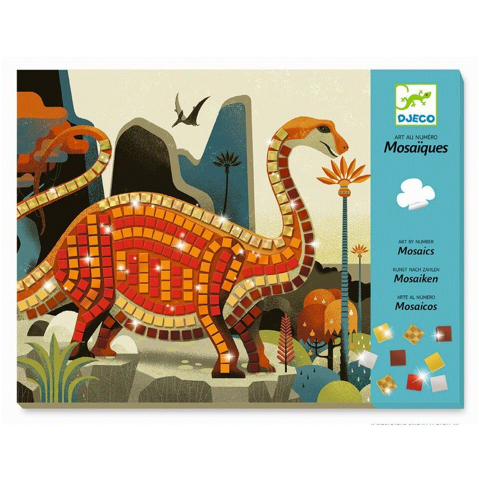 Djeco Mosaike Metallische Dinosaurier