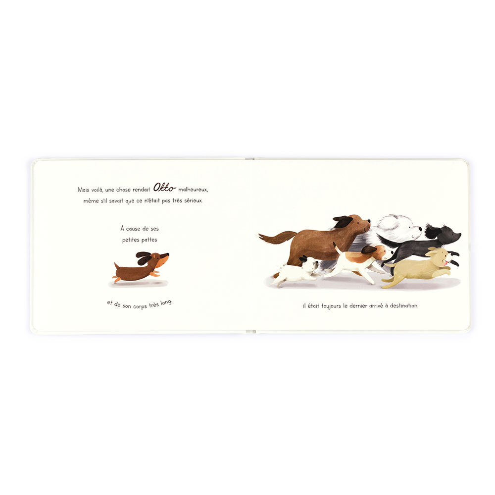 Jellycat Buch Otto Le Petit Chien Saucisse Livre