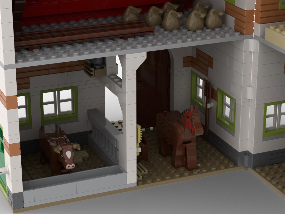 KiddiCraft Klemmbausteinset Bauernhof Stall - viele Figuren inklusive 1114 Teile