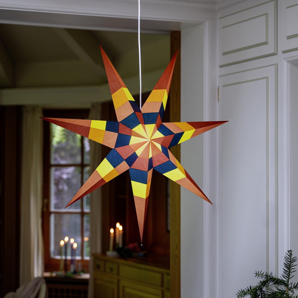 Remember Papierstern 'LUMA' inclusive Beleuchtungskabel