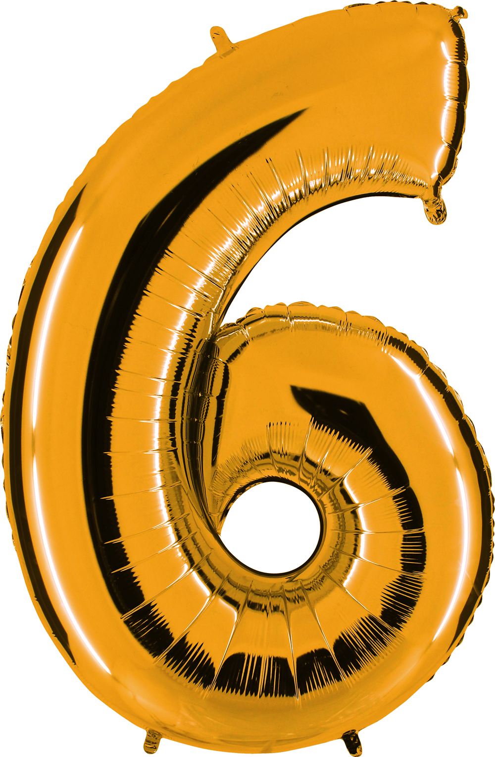 Zahlenballon 40" Folienzahl "6" Gold (Altgold)