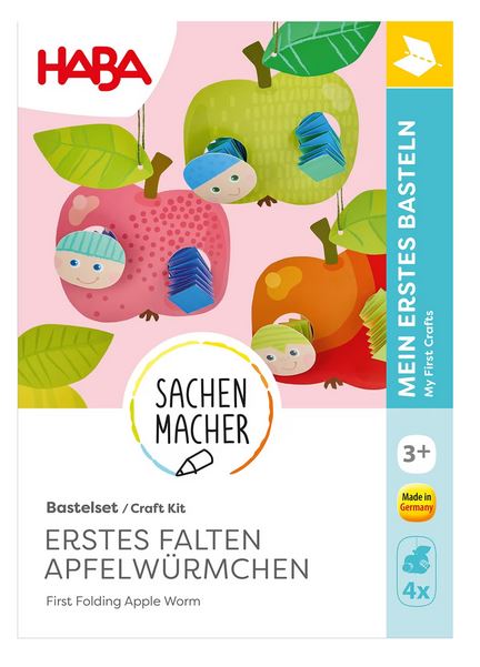 Haba Sachenmacher Bastelset Erstes Falten Apfelwürmchen Hexentreppen