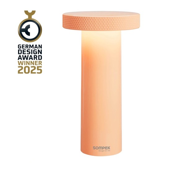 Sompex Volume Akku-Tischleuchte apricot dimmbar 3 Lichtfarben
