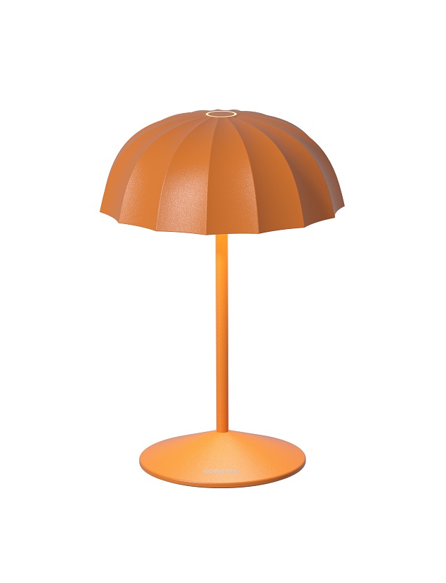 Sompex Tischleuchte Ombrellino orange LED Akku-Outdoorlampe, stufenlos dimmbar