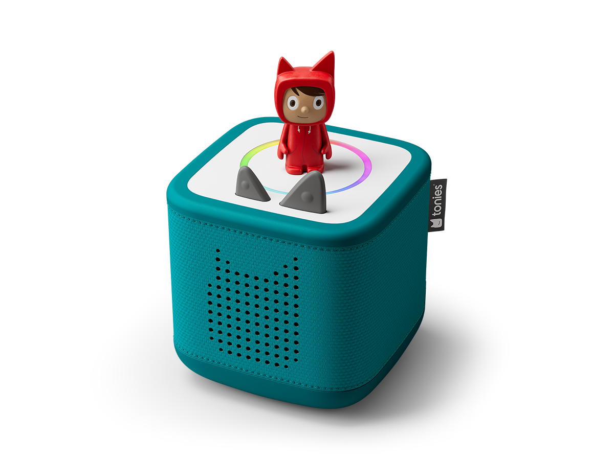 Tonies Toniebox 2 Meeresgrün Starter Set mit Kreativ-Tonie Rot