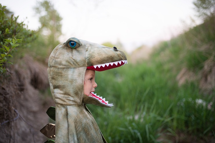 Great Pretenders T-Rex Dinosaurier Kostüm mit Krallen  Größe 4-6 Jahre