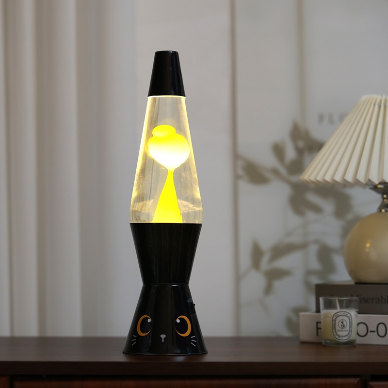 iTotal Spaceship LED Lavalampe BLACK CAT