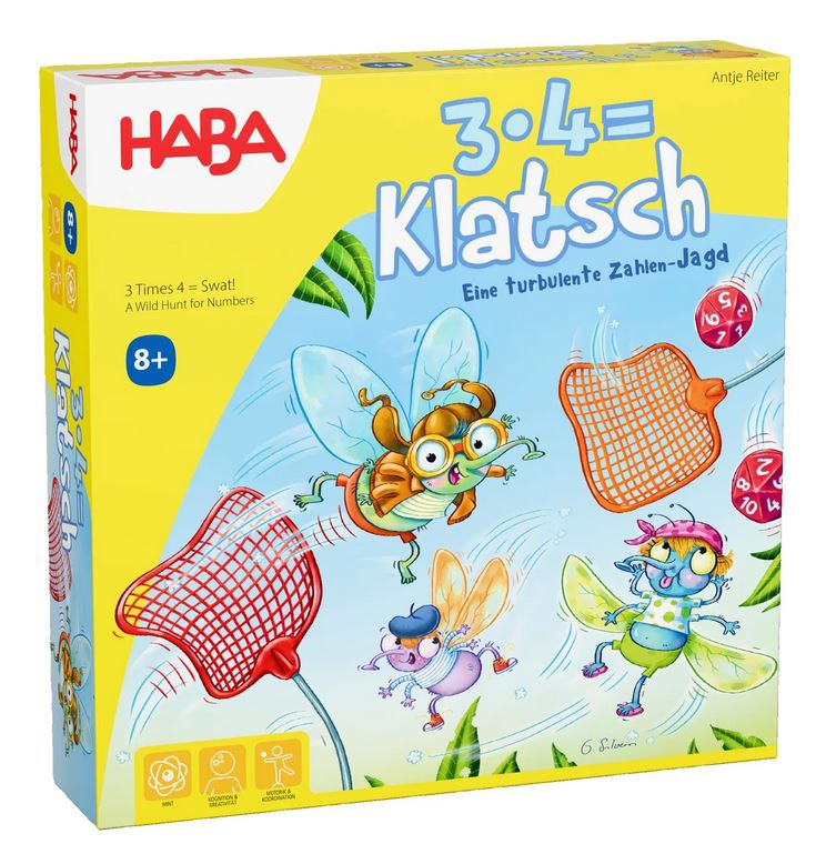 Haba 3x4=Klatsch Fliegen Mathematik Spiel
