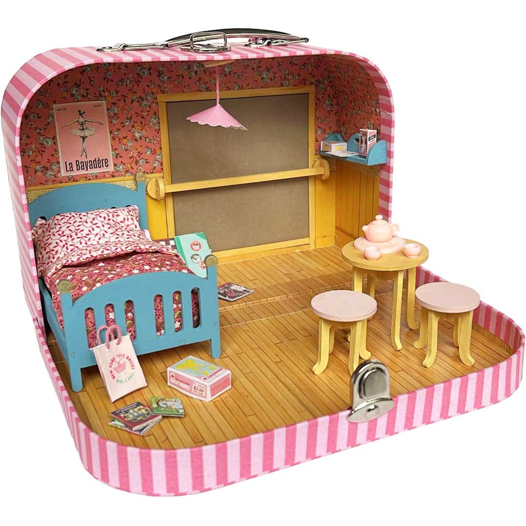 Sam und Julia Mäusehaus to go Ellas Ballettzimmer Puppenhaus DIY
