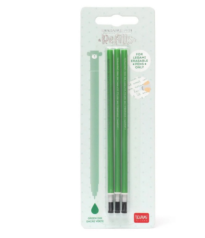 Legami Ersatzminen - 3 Erasable Pen Refills - Green