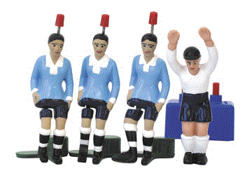 Tipp-Kick WM Classics Uruguay '30 Set mit 3 verschiedenen Spielern und 1 Torwart