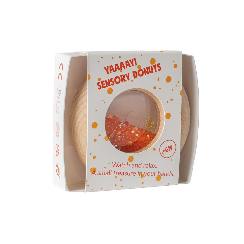 Petit Boum Sensory Calm Donut Orange Sensorik Spielzeug für Babys