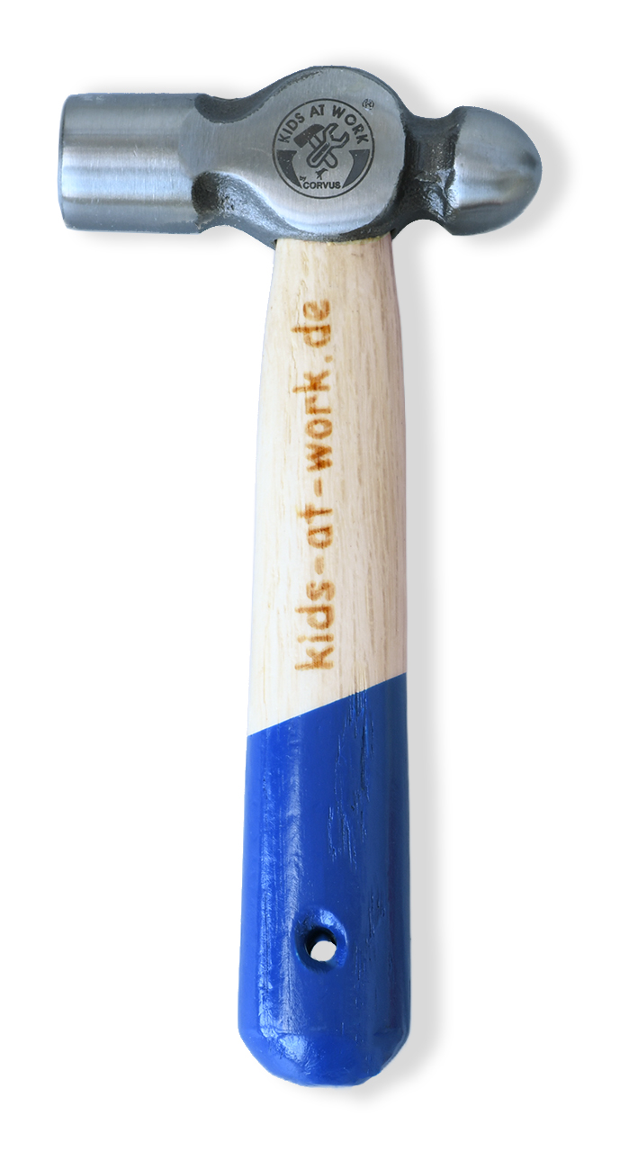 Kids at Work Kurzhammer – Eiche-Griff blau, 227 g