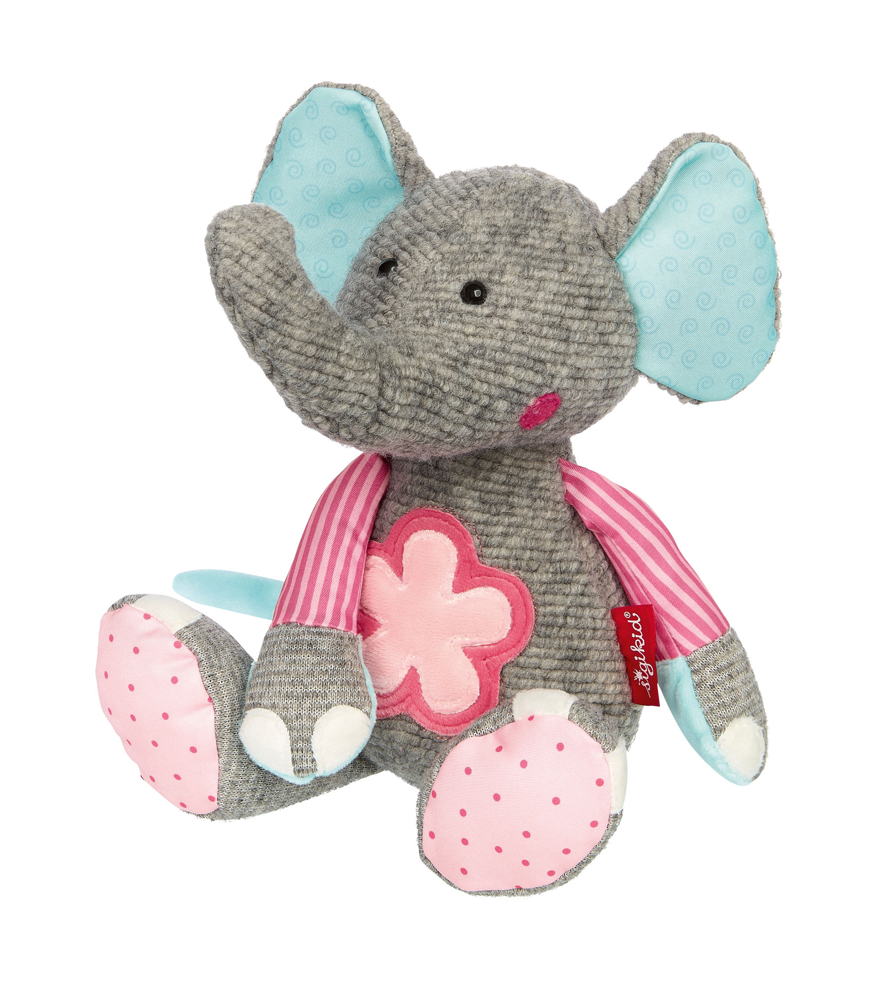 Sigikid Patchwork Sweety Stofftier Elefant rosa