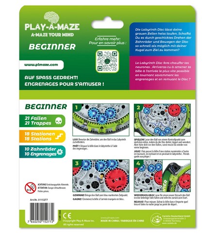Labyrinth Travel Disc Beginner Zahnrad-Labyrinthspiel ab 8 Jahren