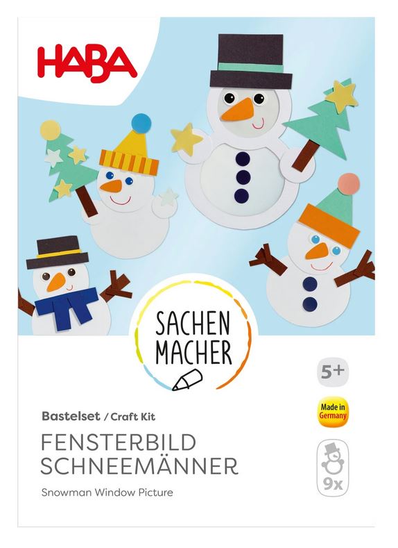 Haba Sachenmacher Bastelset Fensterbild Schneemänner  