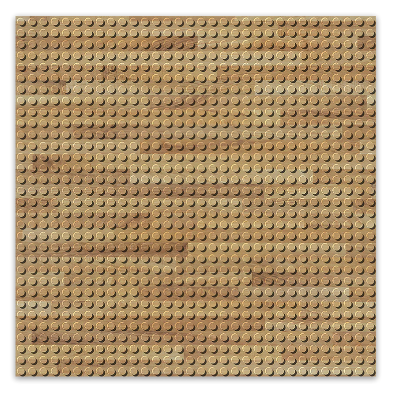 Brixies Plus Bodenplatte Holz 32 x 32 Noppen Klemmbausteine