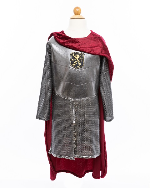 Great Pretenders Silbener Ritter mit rotem Umhang Silver Knight with red Cape, 6 - 8 Jahre