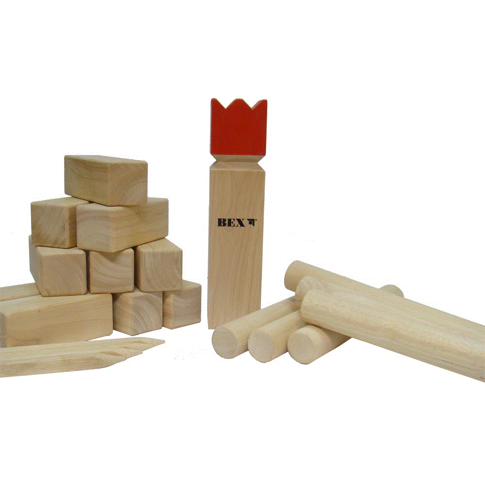 BEX KUBB Original Red King Gummibaum Kubb Wikingerschach