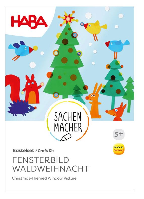 Haba Sachenmacher Bastelset Fensterbild Wald Weihnachten 