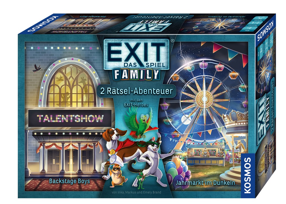 Kosmos EXIT® Das Spiel Family Backstage Boys & Jahrmarkt im Dunkeln