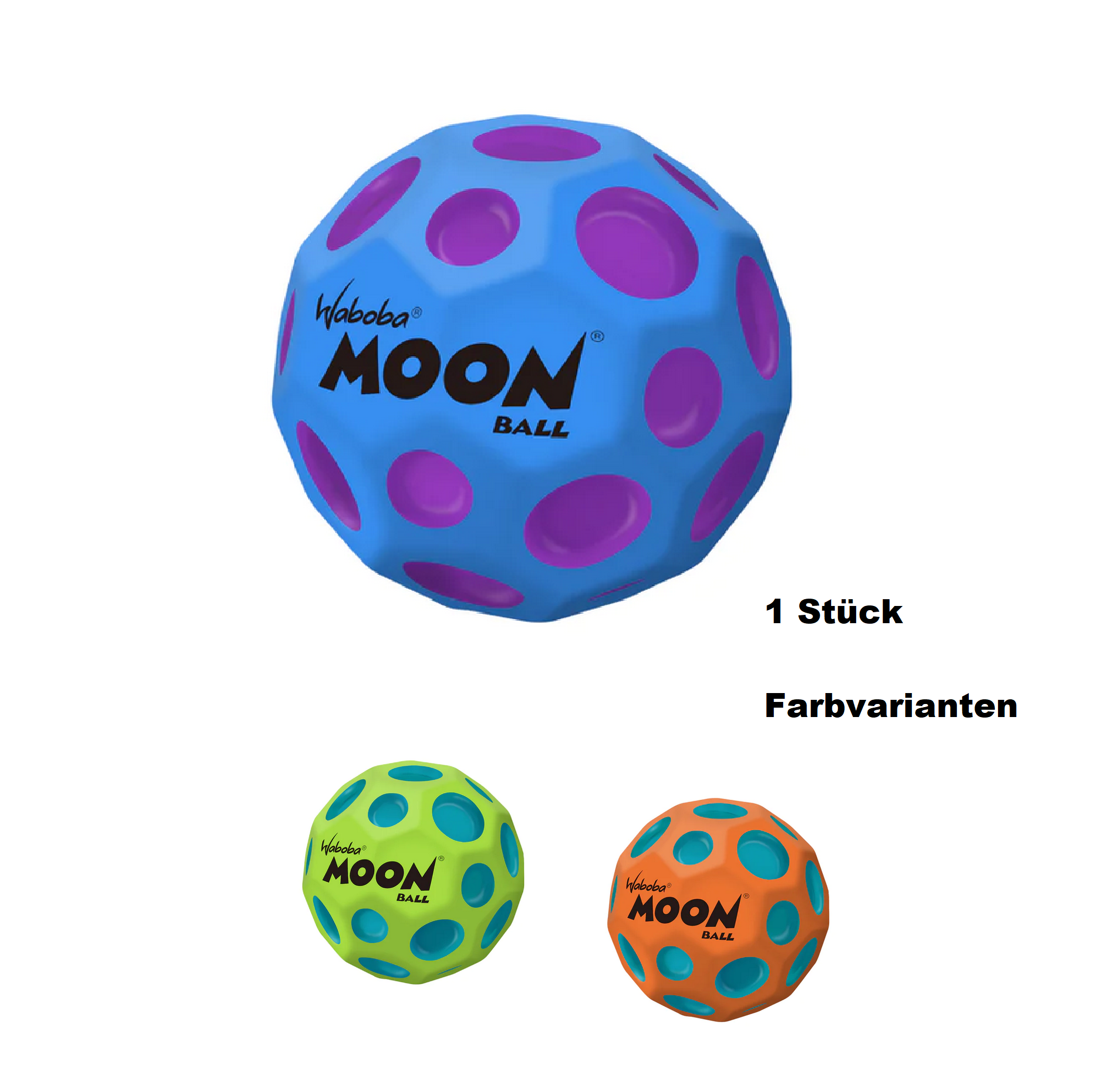 Waboba MoonBall - bunte Farbsortierung Martian Moons 1 Stück