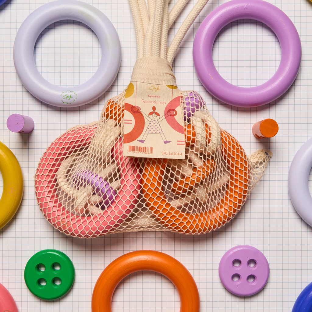 Eperfa bunte Gymnastikringe rosa Turnringe mit Seilen für Kinder
