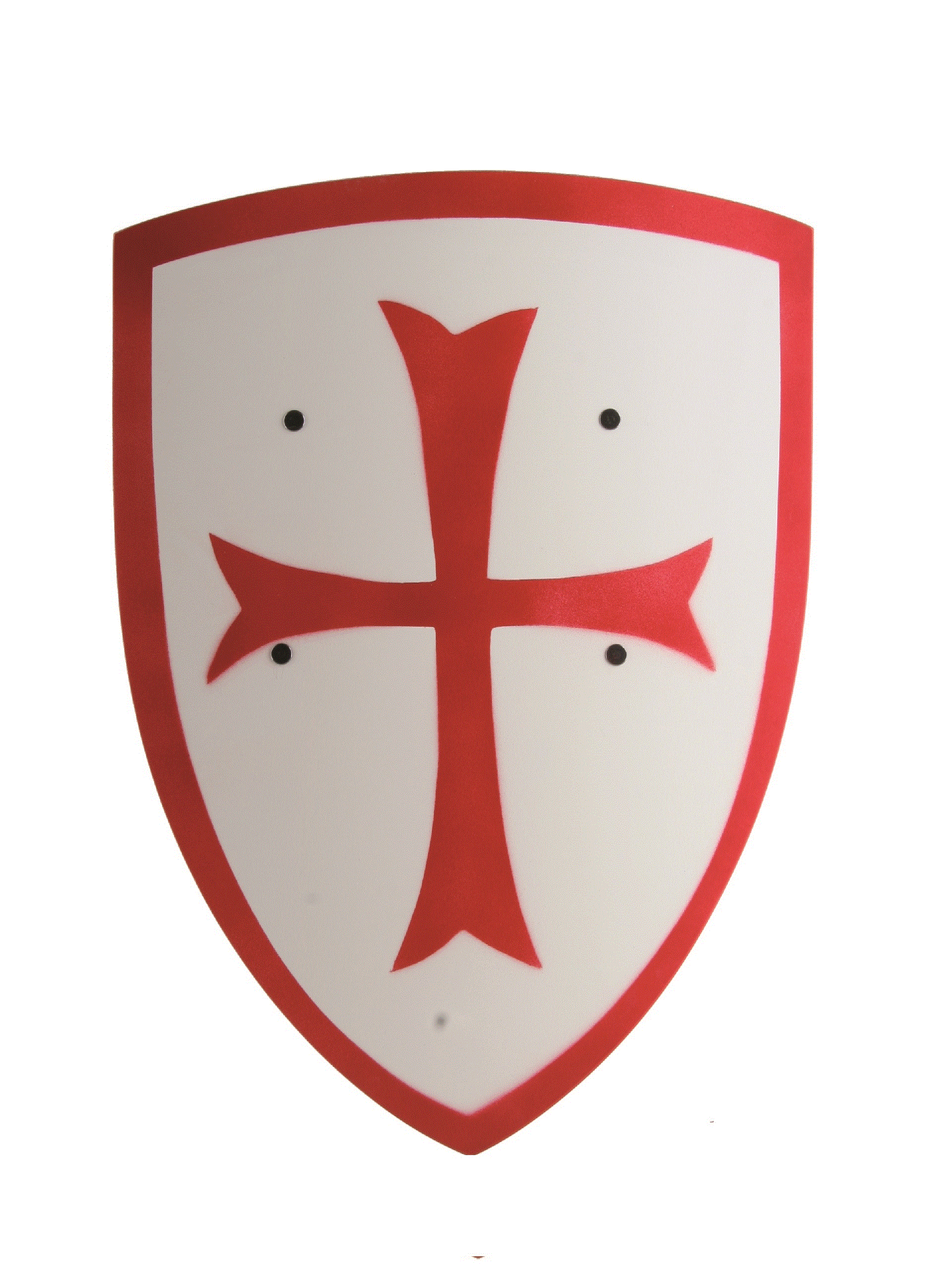 Vah Holzschild klein, Kreuzritter weiß/rot 