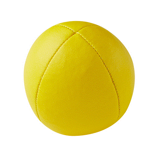 Henrys Beanbag Glattleder 58mm gelb einfarbig Premium Jonglierball Made in Germany