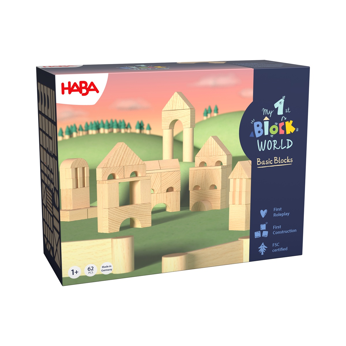 Haba My 1st Block World – Extra Viele Bausteine 62 Steine Bausteinwelt ab 1 Jahr