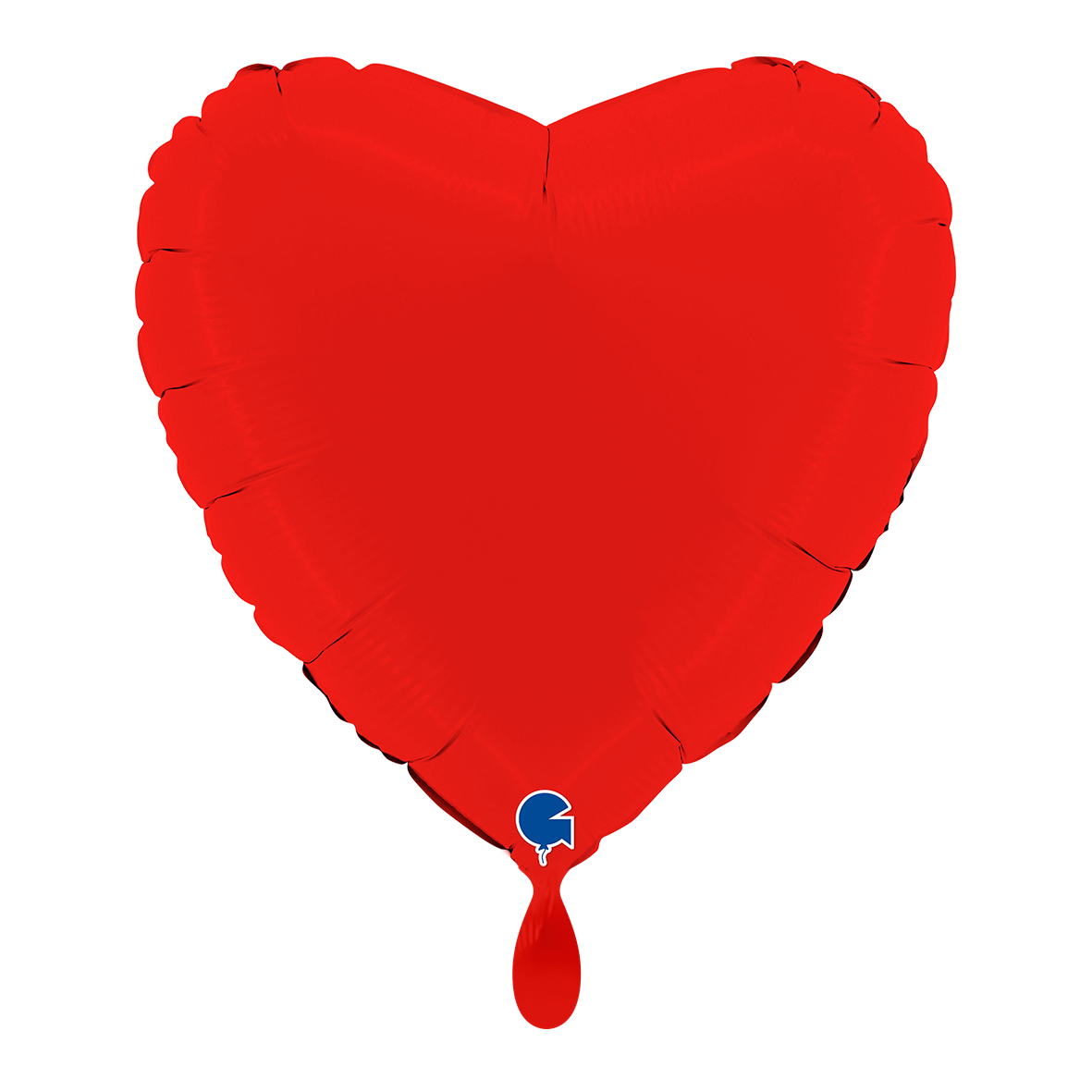 Folien-Herzballon in Rot matt 18 Zoll