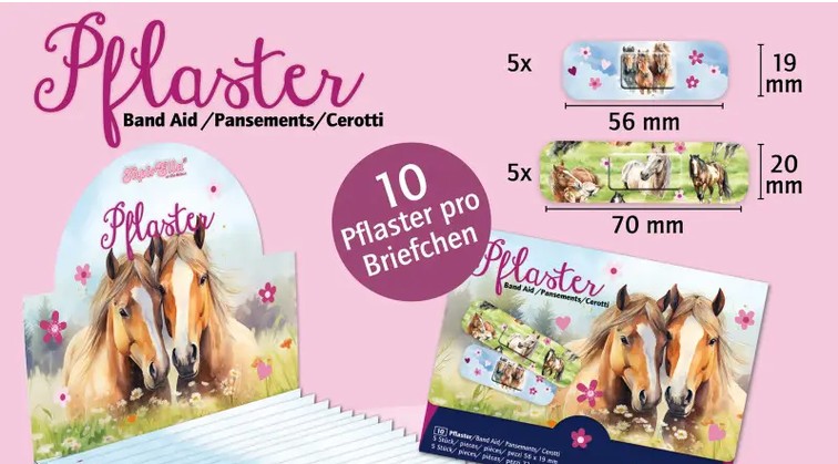 TapirElla Pflasterbriefchen Pferde 2 mit 10 Pflastern