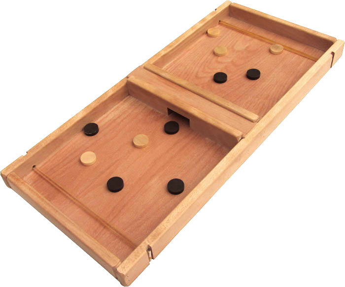 Aktionsspiel Flitzpuck aus Holz Made in Germany