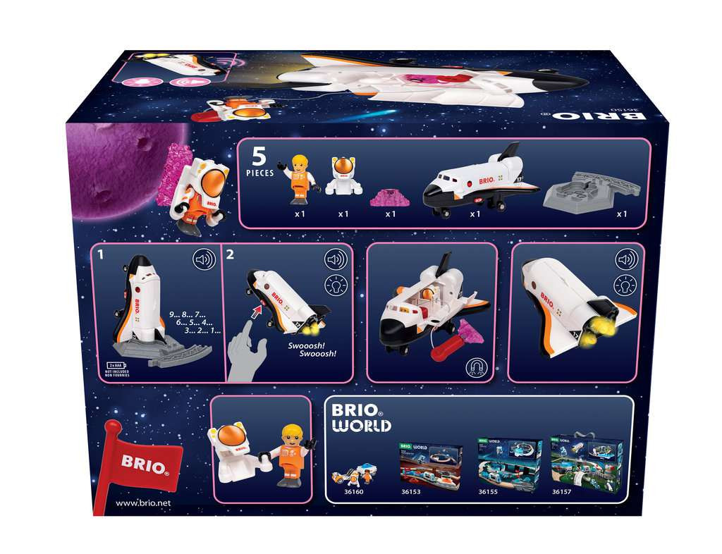BRIO Raumfähre Space Shuttle für die Holzeisenbahn