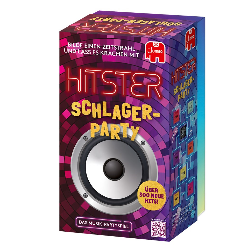 Jumbo Partyspiel Hitster Schlagerparty Gesellschaftsspiel rund um die Musik
