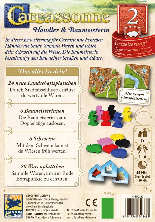 Carcassonne - Händler & Baumeisterin - Die 2. Erweiterung