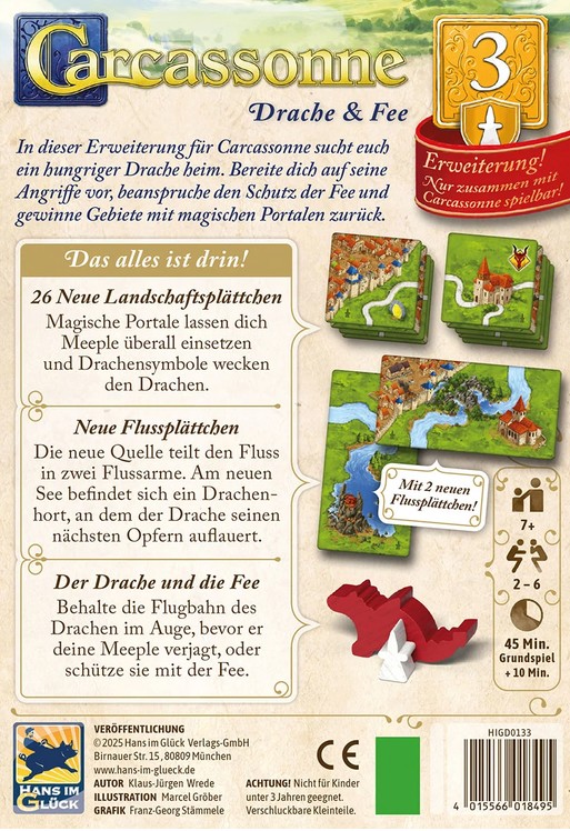Carcassonne - Drache & Fee - Die 3. Erweiterung