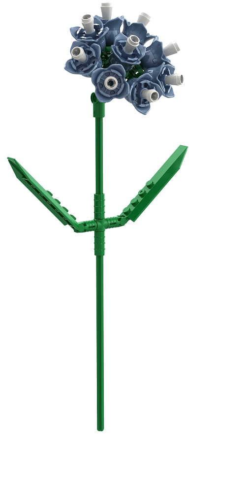 Brixies Plus Strandflieder blau 52 Klemmbausteine