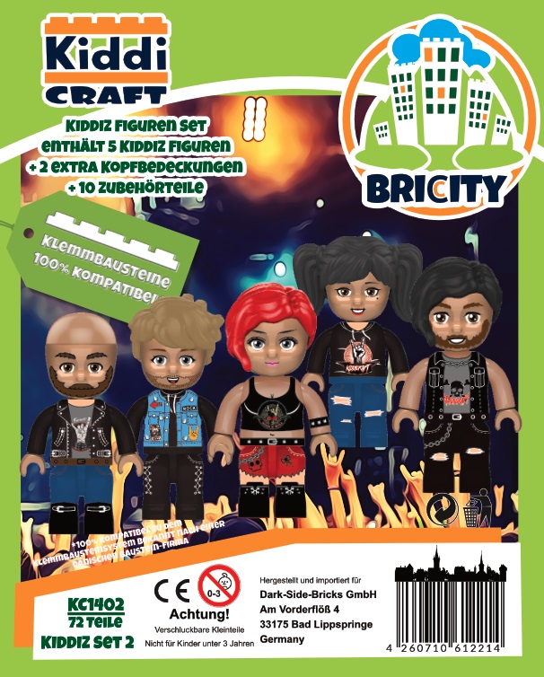 KiddiCraft Kiddiz Pack Rock Festival - 5 Kiddiz Figuren 72 Teile