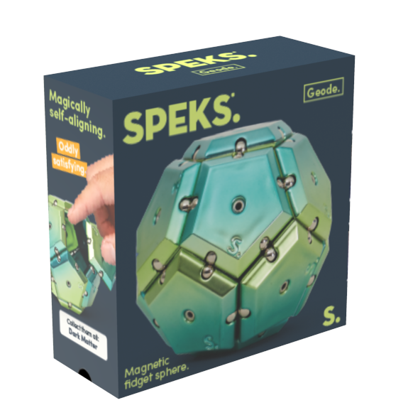 SPEKS Geode Sphere Chrome Gamma Green Magnet Fidgettoy ab 14 Jahren