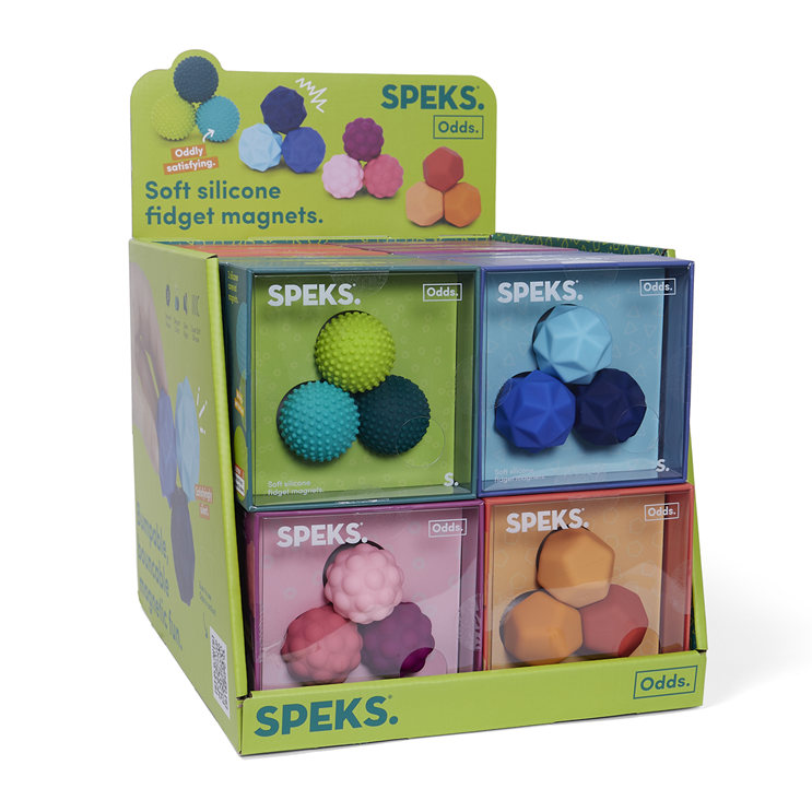 SPEKS Fidget Magnets ODDs Purple Bumps 3 Magnetkugeln mit Silikonhülle