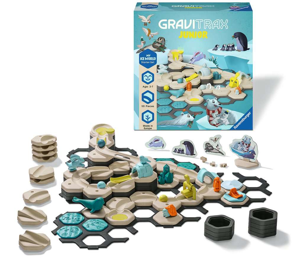 GraviTrax Junior Starter-Set L Ice Kugelbahn ab 3 Jahren von Ravensburger