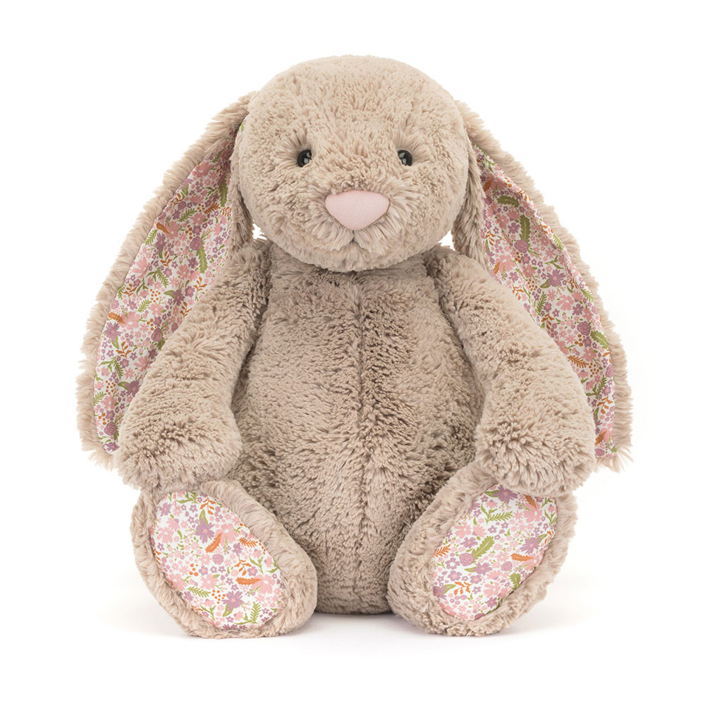 Jellycat Stofftier Blossom Beige Bunny 'Petal' big Plüsch Hase Blütenblätter - groß