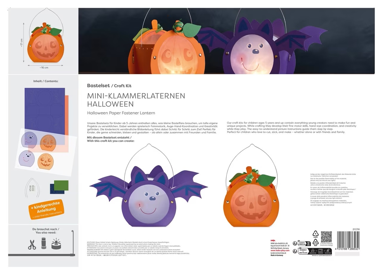 Haba Sachenmacher Mini-Laternen Bastelset Halloween