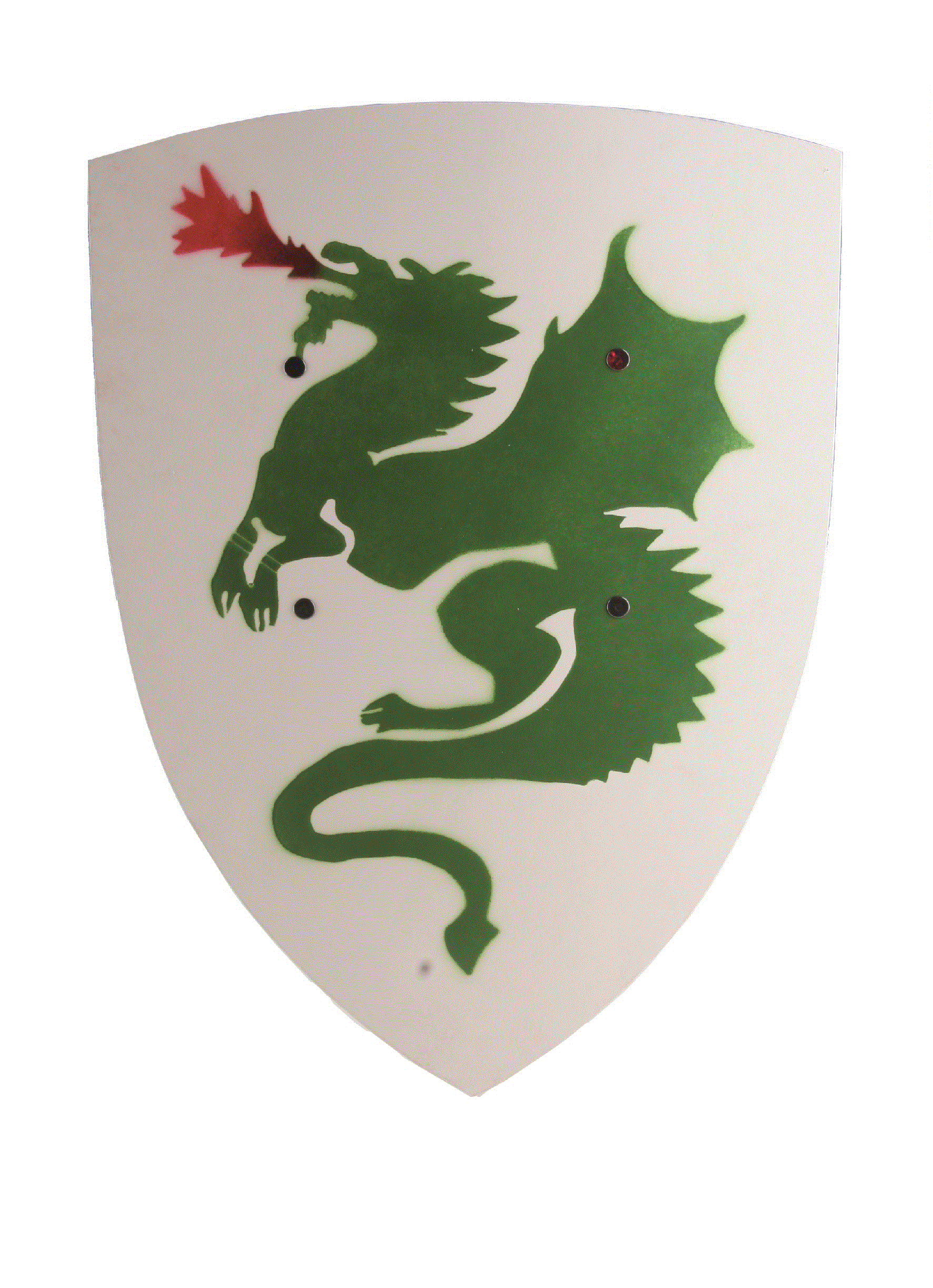 Vah Holzschild klein, Drache grün/weiß